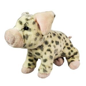Douglas Cuddle Toy Spotted Pig Pauline 13" Gray Pink Plush Stuffed Animal #1826